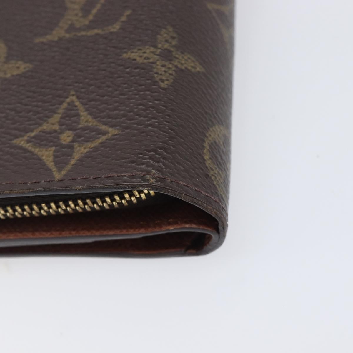 LOUIS VUITTON Monogram Compact Zip Wallet M61667 LV Auth 197958A