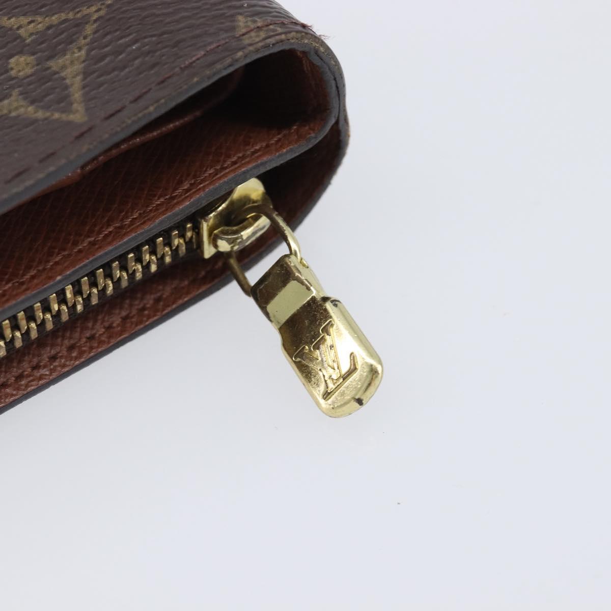 LOUIS VUITTON Monogram Compact Zip Wallet M61667 LV Auth 197958A