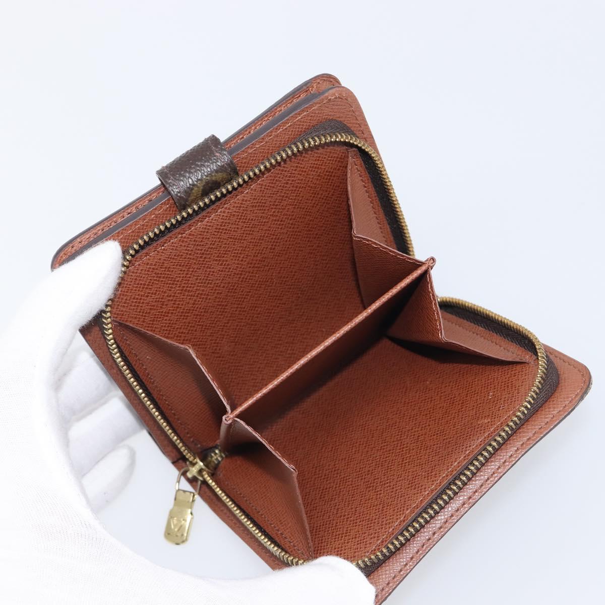 LOUIS VUITTON Monogram Compact Zip Wallet M61667 LV Auth 197958A