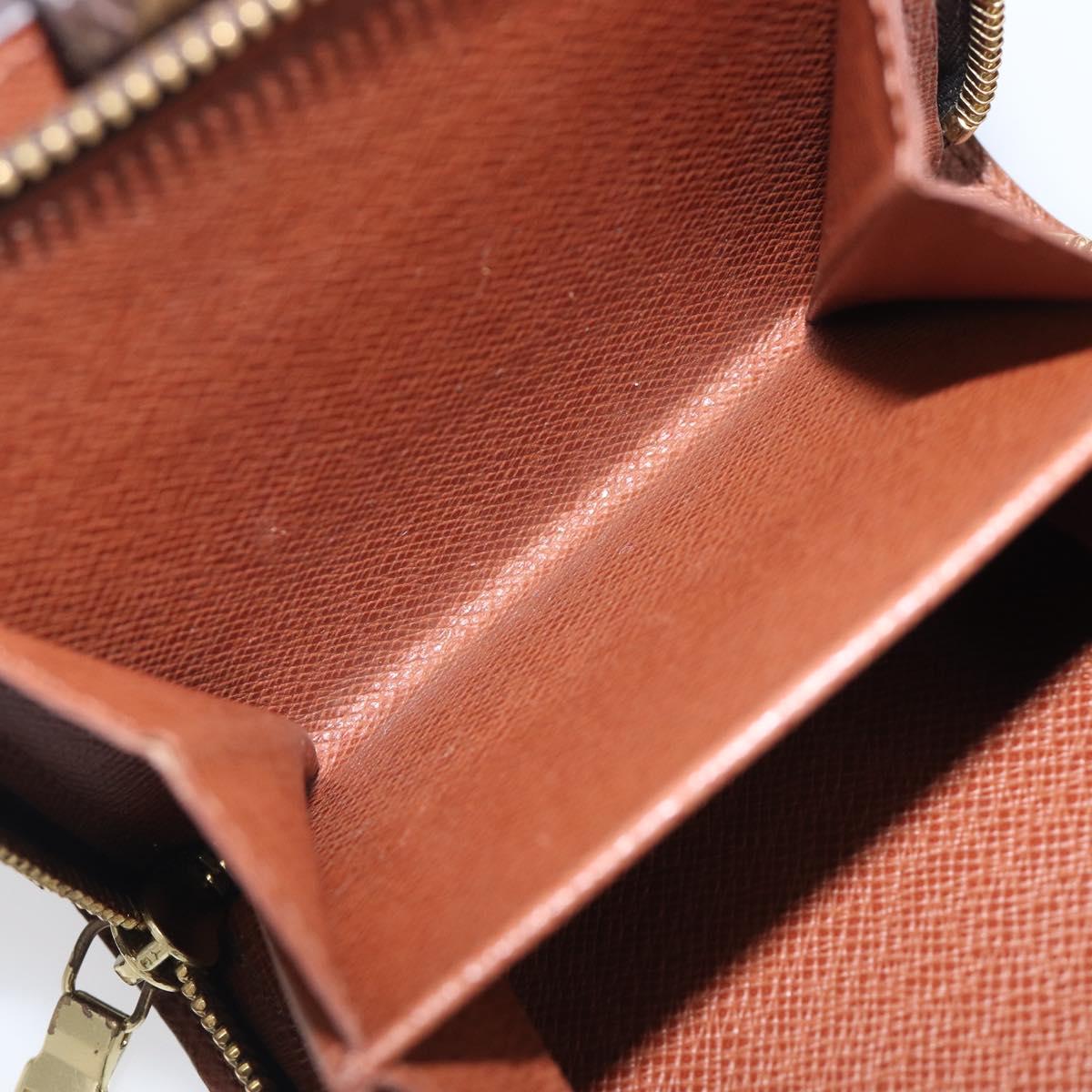 LOUIS VUITTON Monogram Compact Zip Wallet M61667 LV Auth 197958A