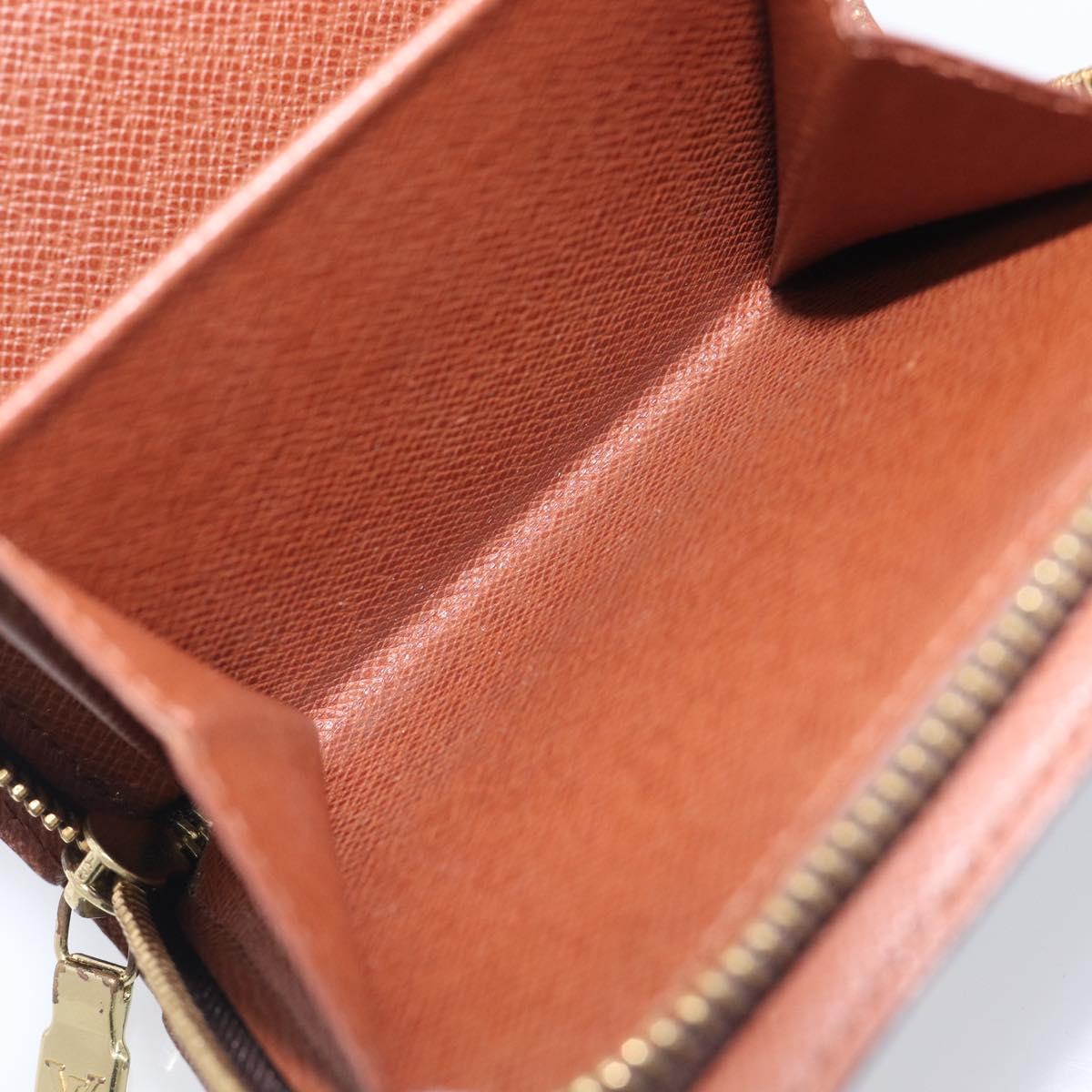 LOUIS VUITTON Monogram Compact Zip Wallet M61667 LV Auth 197958A