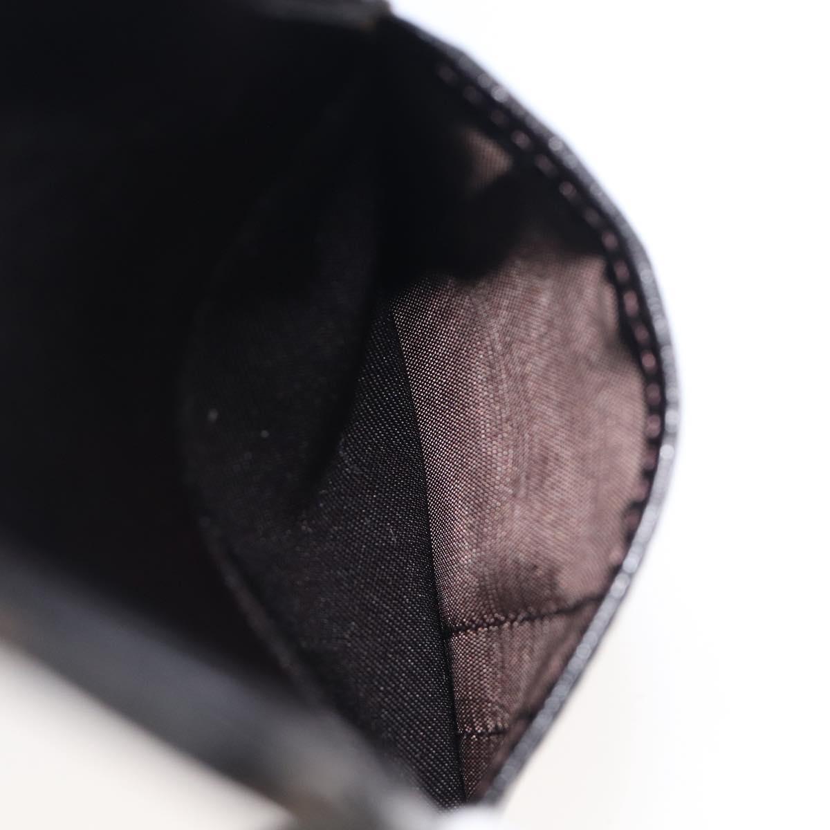 FENDI Zucca Canvas Long Wallet Black Brown Auth 197961V