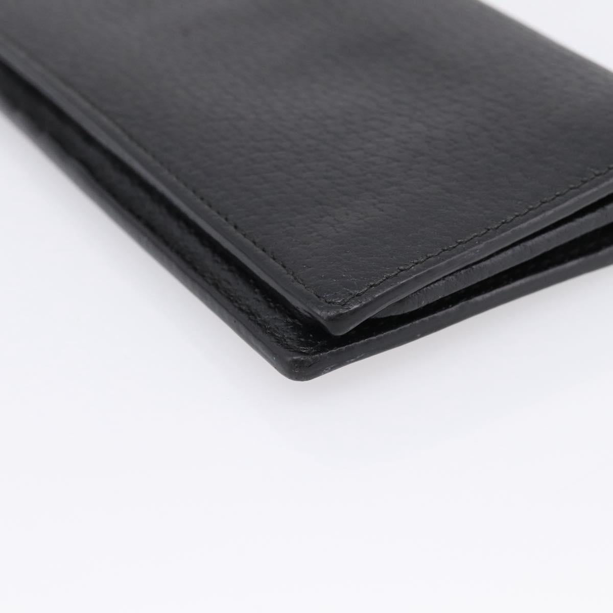 GUCCI GG Marmont Long Wallet Leather Black Gold 428740 Auth 197962A