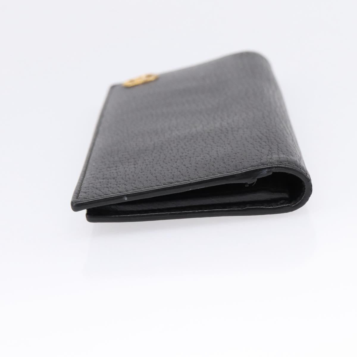 GUCCI GG Marmont Long Wallet Leather Black Gold 428740 Auth 197962A