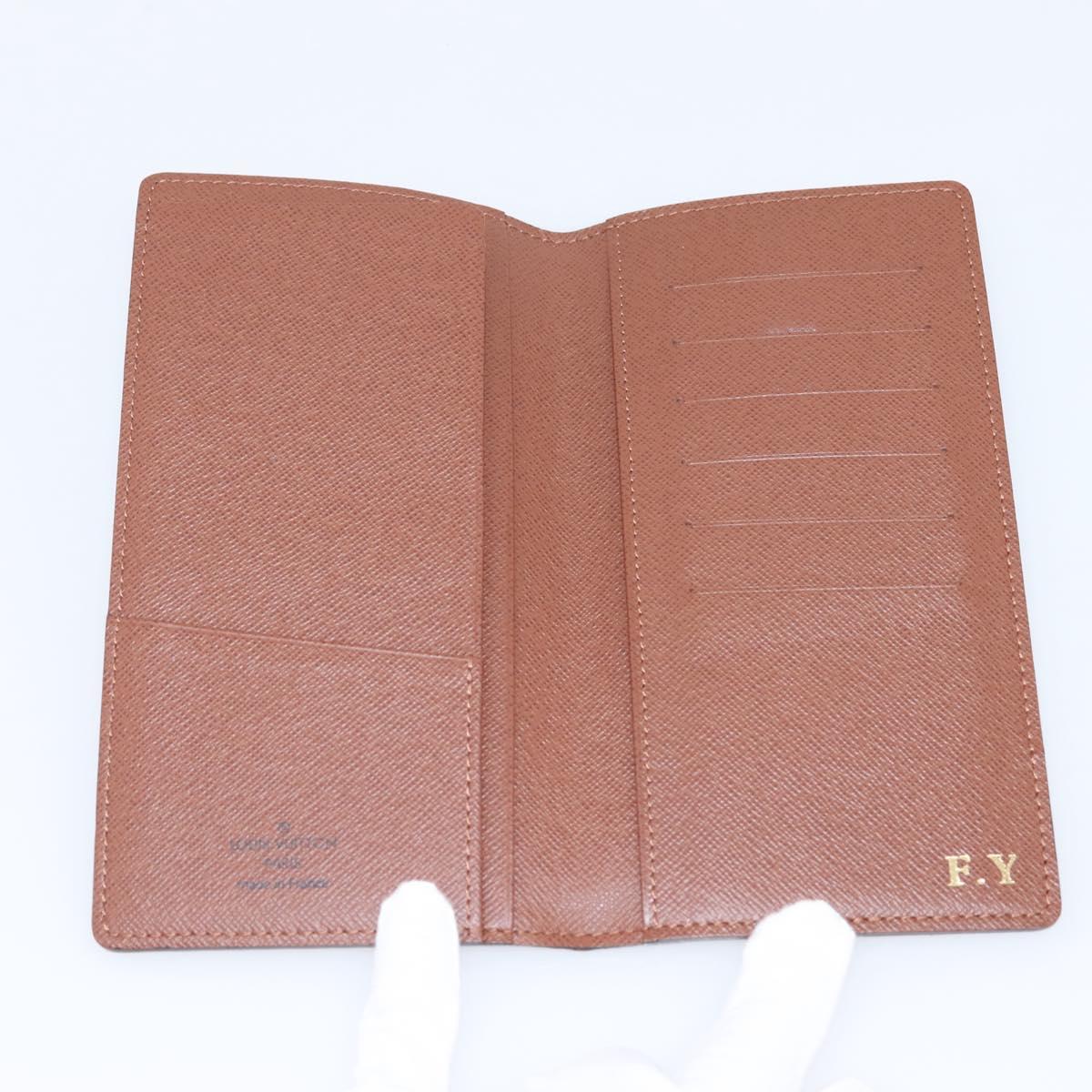 LOUIS VUITTON Monogram Porte Valeurs Cartes Credit Wallet M61823 LV Auth 197966A