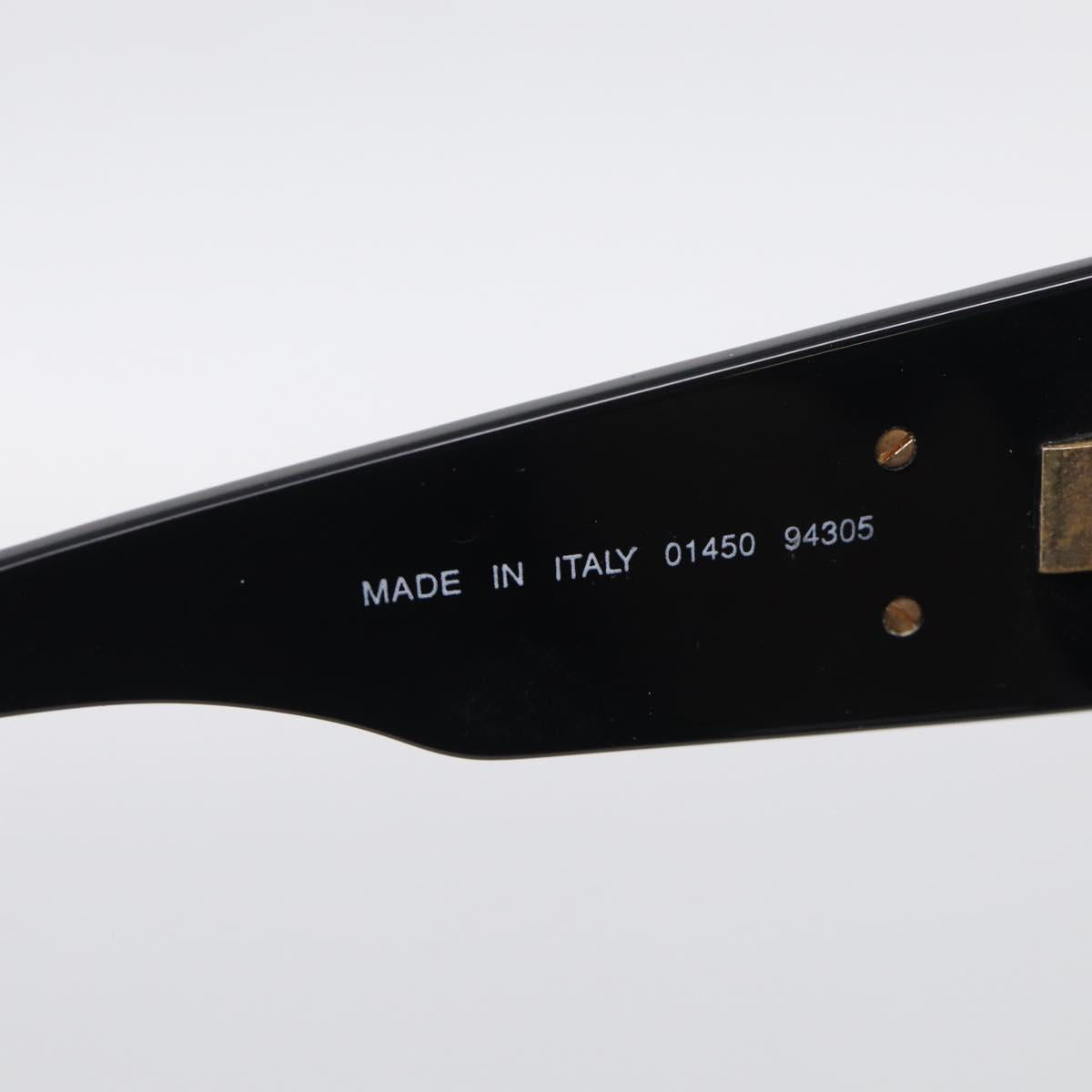 CHANEL Sunglasses Plastic Black Gold CC Auth 198047M