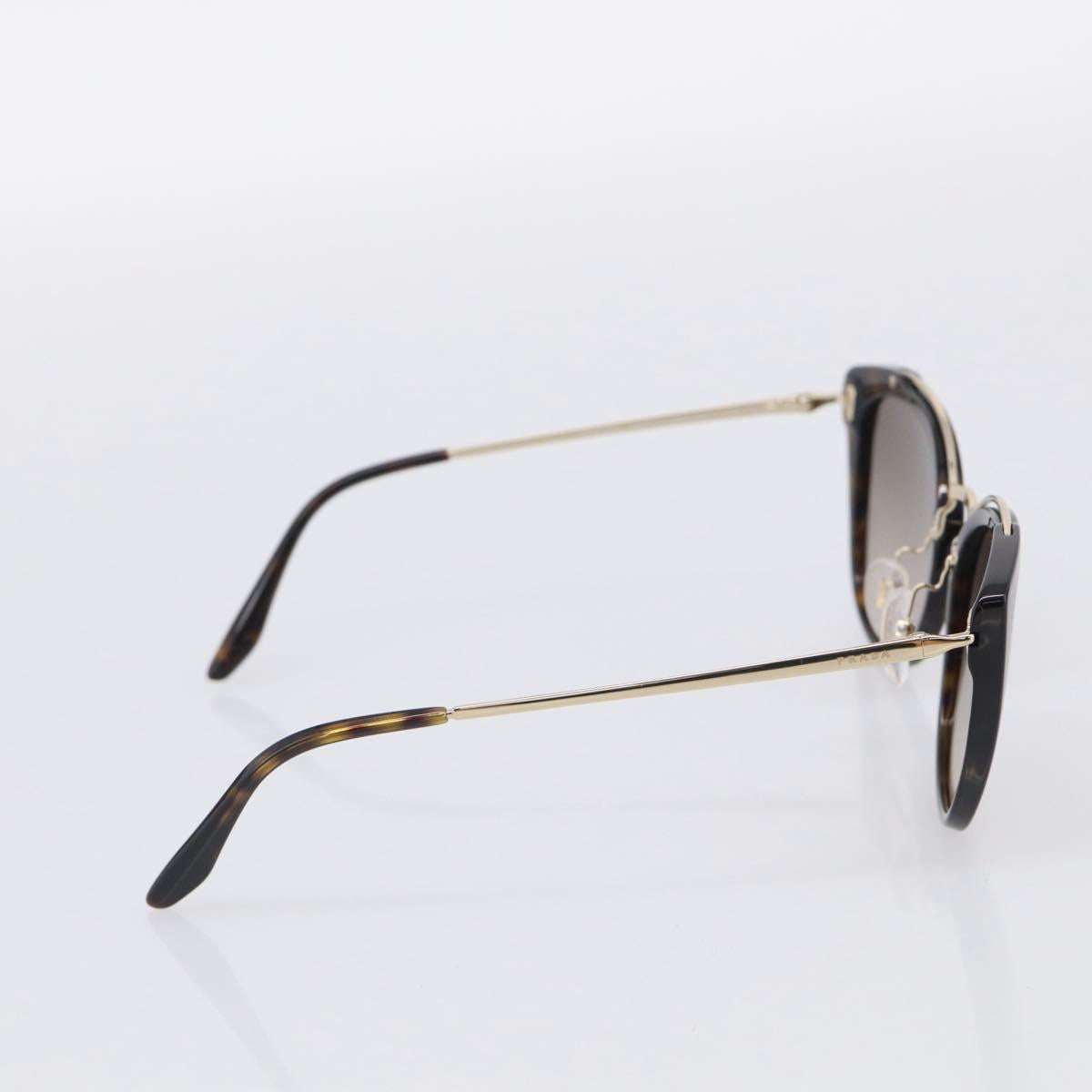 PRADA Sunglasses Metal Black Gold Auth 198049M