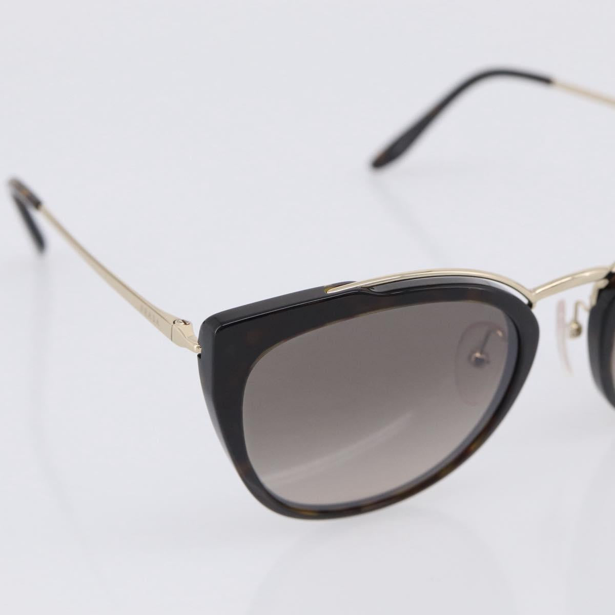 PRADA Sunglasses Metal Black Gold Auth 198049M