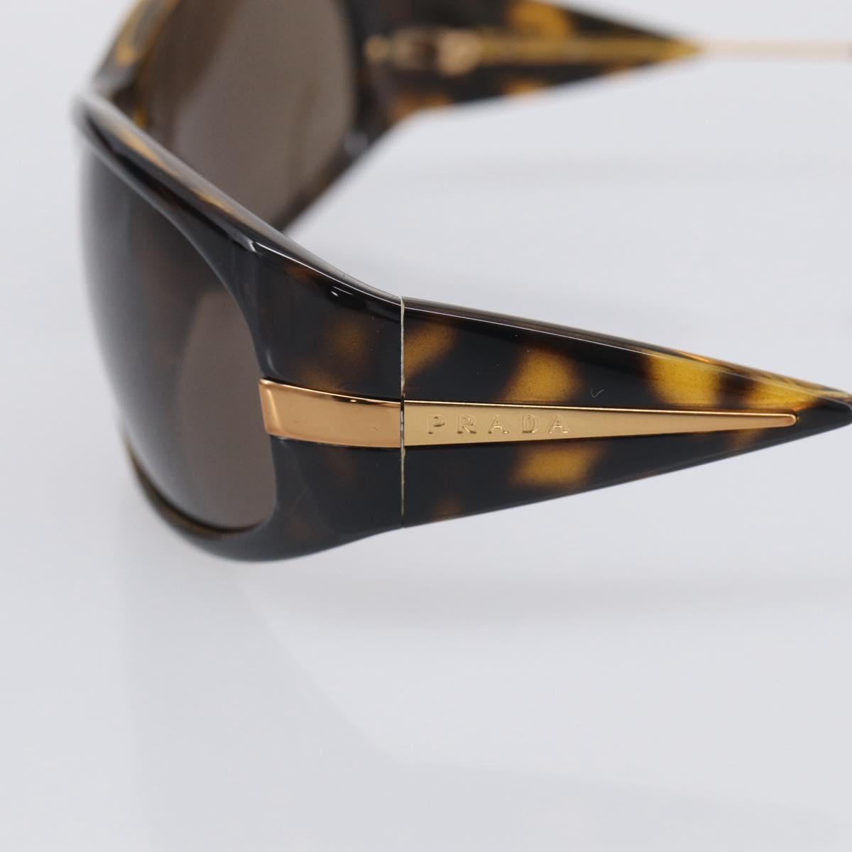 PRADA Sunglasses Plastic Black Gold Auth 198050M