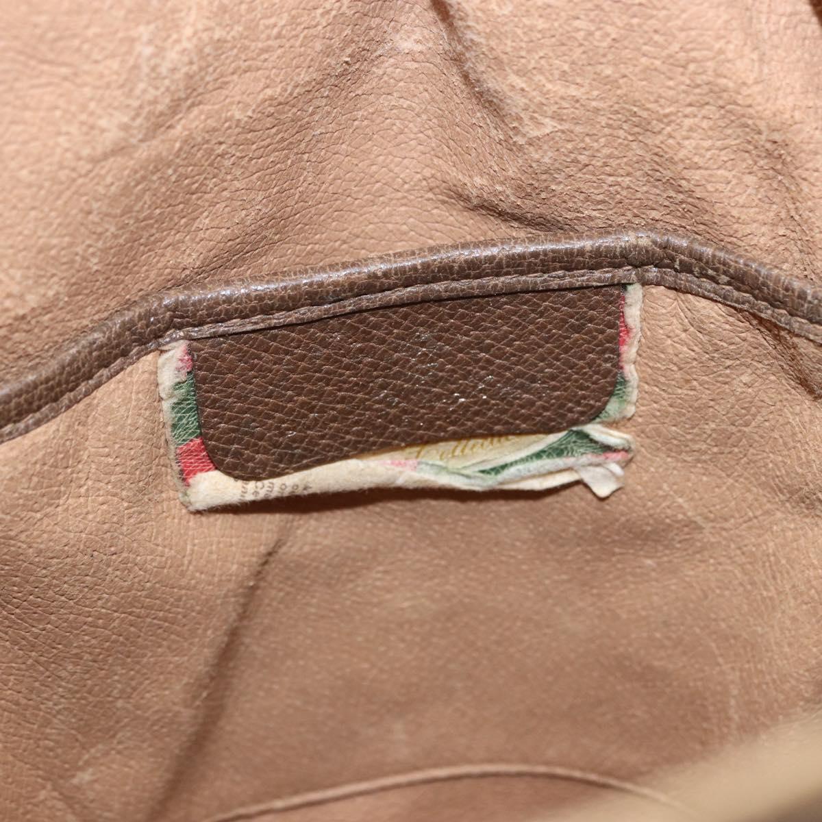 GUCCI GG Supreme Web Sherry Line Bag PVC Beige Gold 72 02 034 Auth 198252