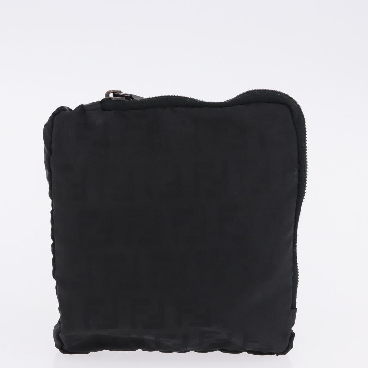 FENDI Zucca Canvas Hat Nylon M Black Auth 198272V