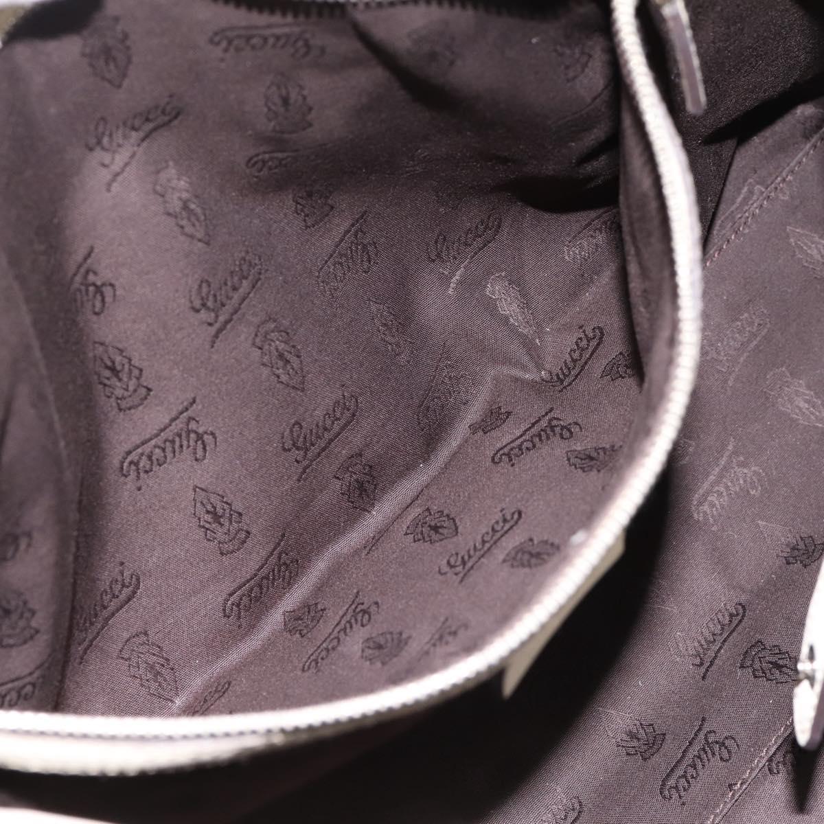 GUCCI GG Canvas Miss GG Guccissima Bag Leather Ivory Silver 232957 Auth 198276V
