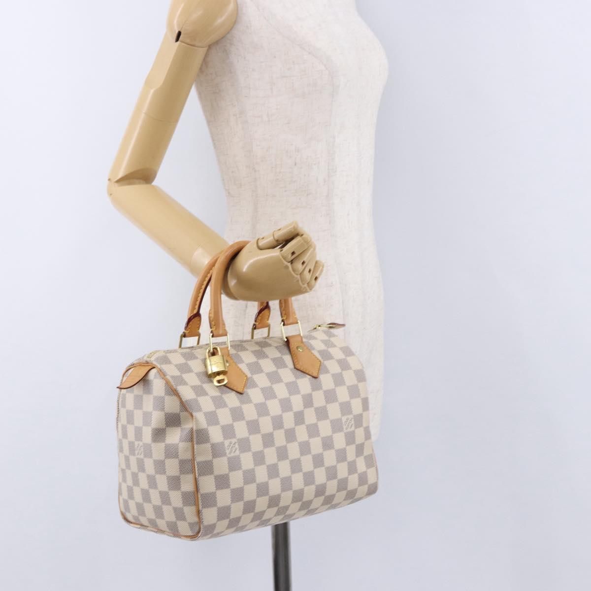 LOUIS VUITTON Damier Azur Speedy 25 Hand Bag N41534 LV Auth 198278SAV