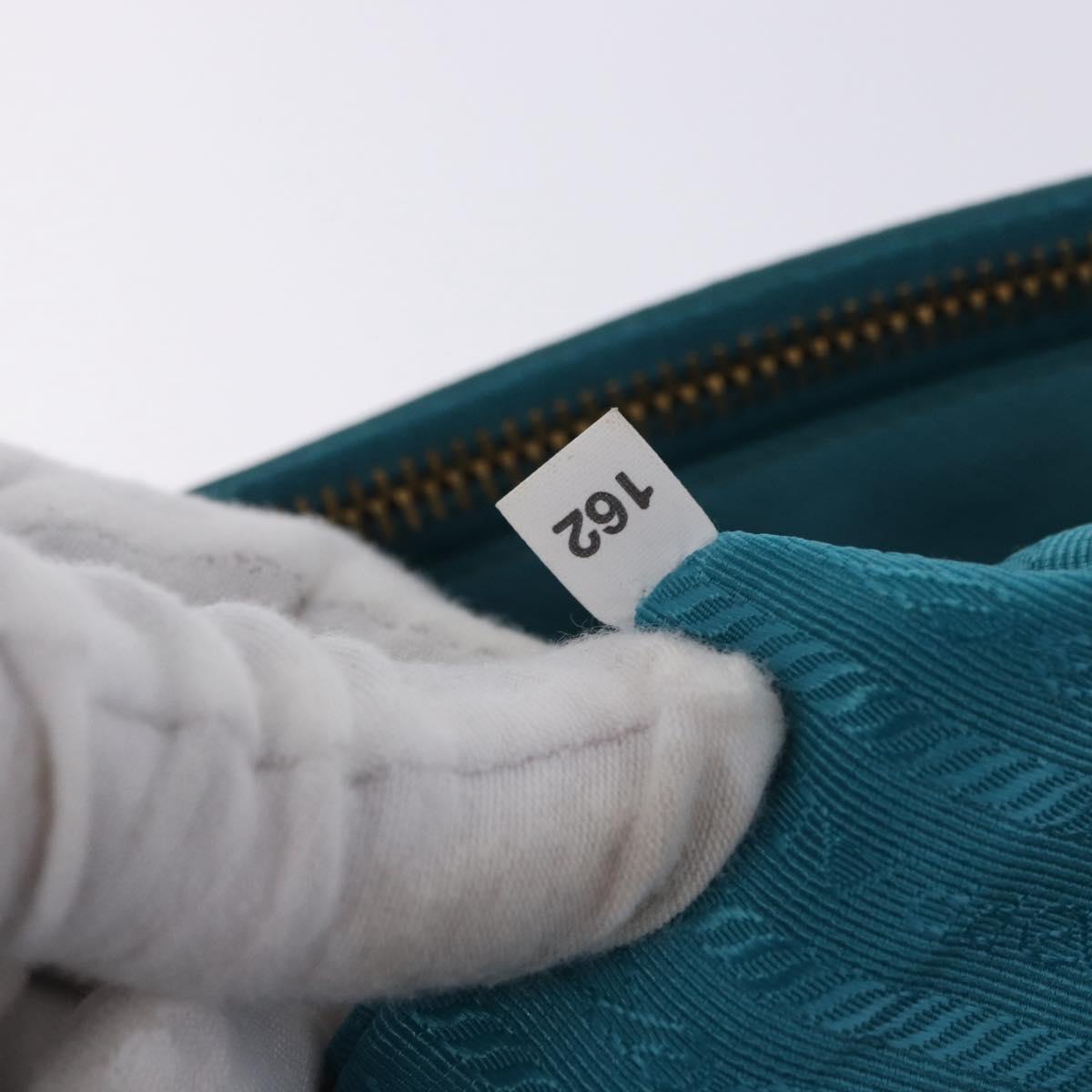 PRADA Galleria Hand Bag Saffiano leather Turquoise Blue Gold Auth 198284V