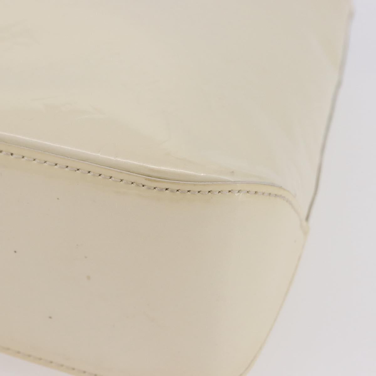 LOUIS VUITTON Monogram Vernis Brentwood Shoulder Bag Perle M91512 LV Auth 198288