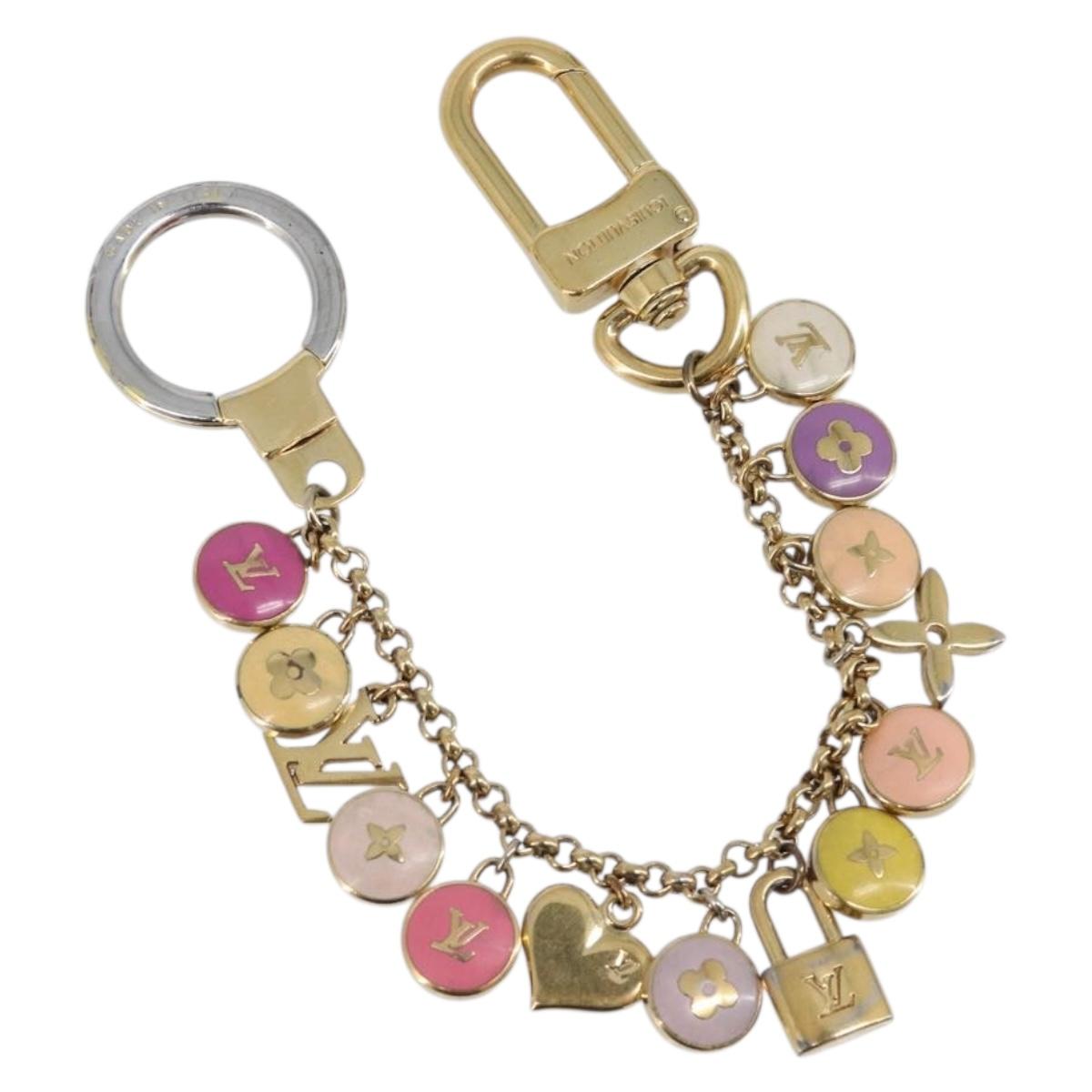 LOUIS VUITTON Porte Cles Chainne Pastille Key Holder metal M66172 LV Auth 198289