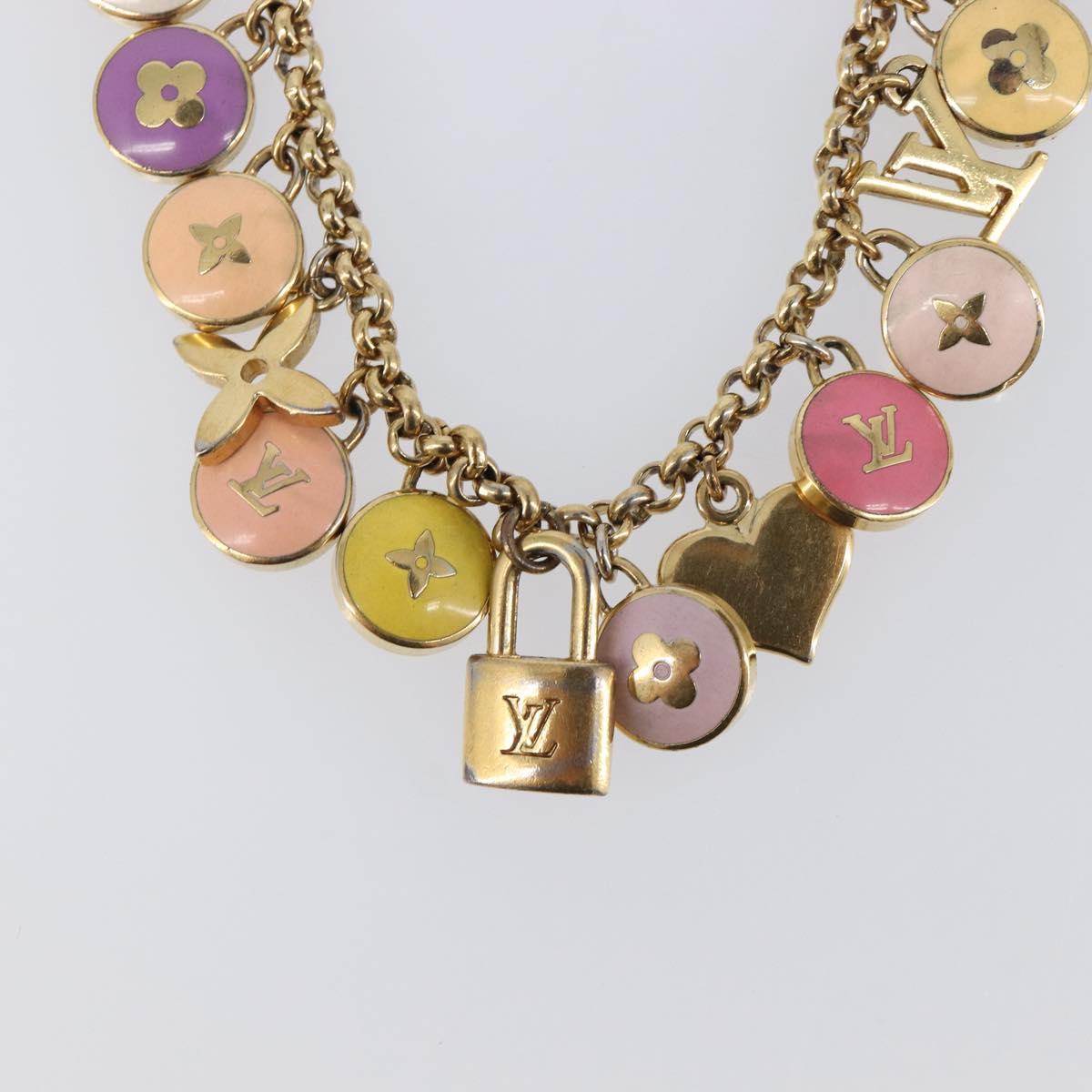 LOUIS VUITTON Porte Cles Chainne Pastille Key Holder metal M66172 LV Auth 198289