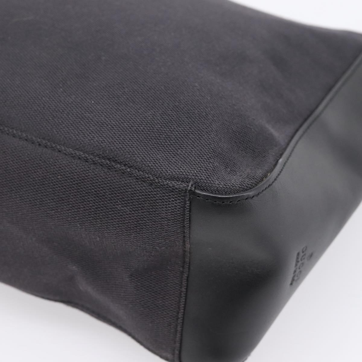 GUCCI Shoulder Bag Canvas outlet Black Silver 001 8766 Auth 198290A
