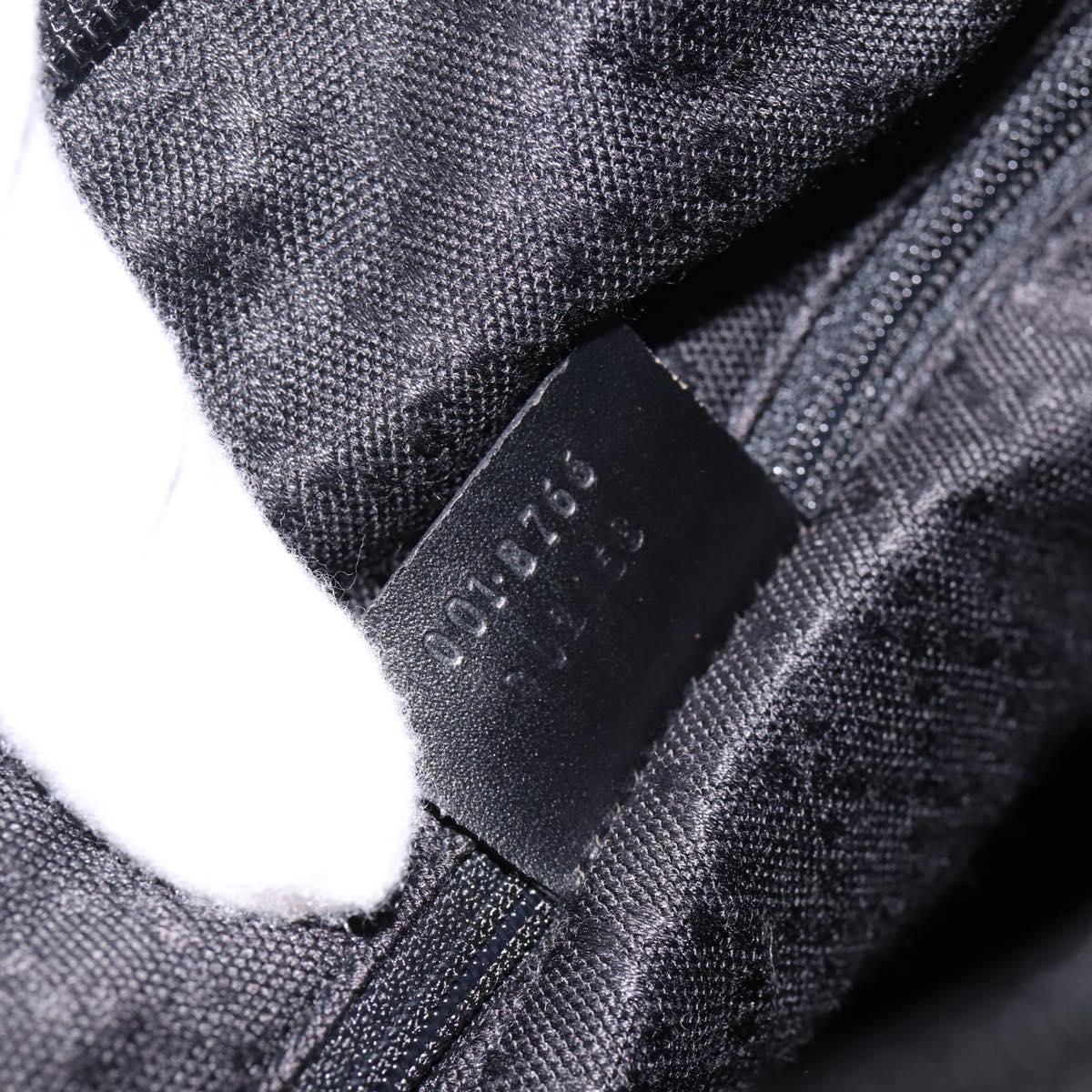 GUCCI Shoulder Bag Canvas outlet Black Silver 001 8766 Auth 198290A