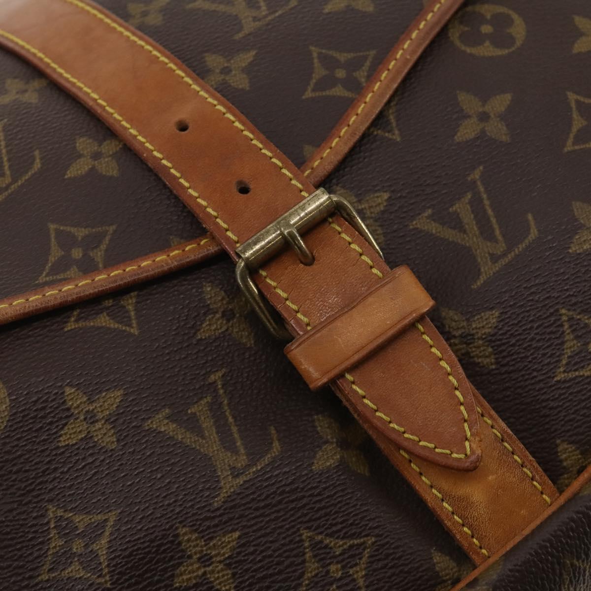 LOUIS VUITTON Monogram Saumur 35 Shoulder Bag M42254 LV Auth 198294