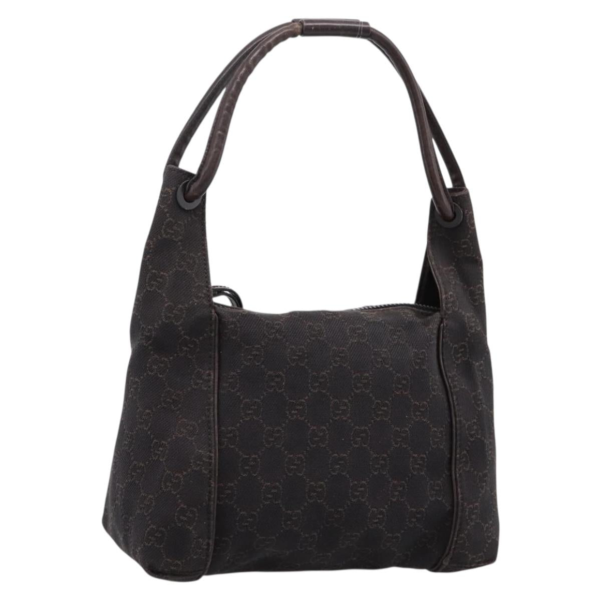 GUCCI GG Canvas Hand Bag Brown 101333 Auth 198296A