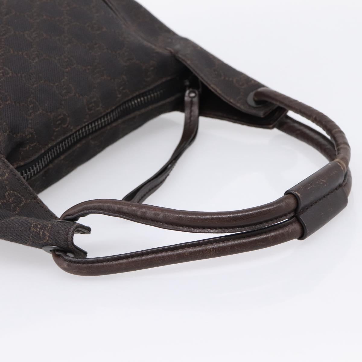 GUCCI GG Canvas Hand Bag Brown 101333 Auth 198296A