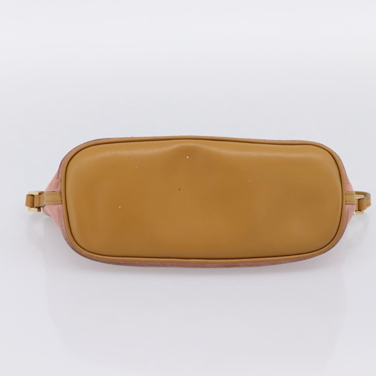 GUCCI Accessory Pouch Suede Pink Gold 039 1103 Auth 198297