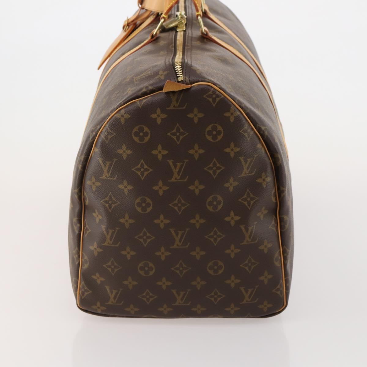 LOUIS VUITTON Monogram Keepall 55 Boston Bag M41424 LV Auth 198304V