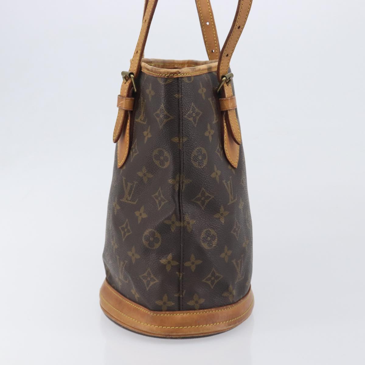 LOUIS VUITTON Monogram Bucket PM Shoulder Bag M42238 LV Auth 198312