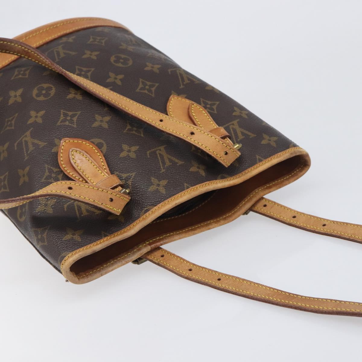LOUIS VUITTON Monogram Bucket PM Shoulder Bag M42238 LV Auth 198312