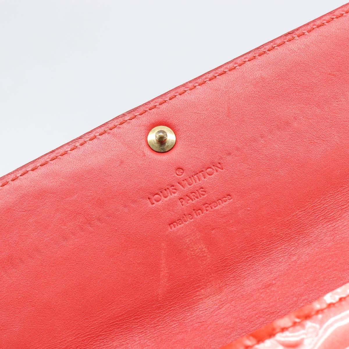 LOUIS VUITTON Vernis Portefeuille Sarah Wallet Orenge Sunset M93634 Auth 198315A