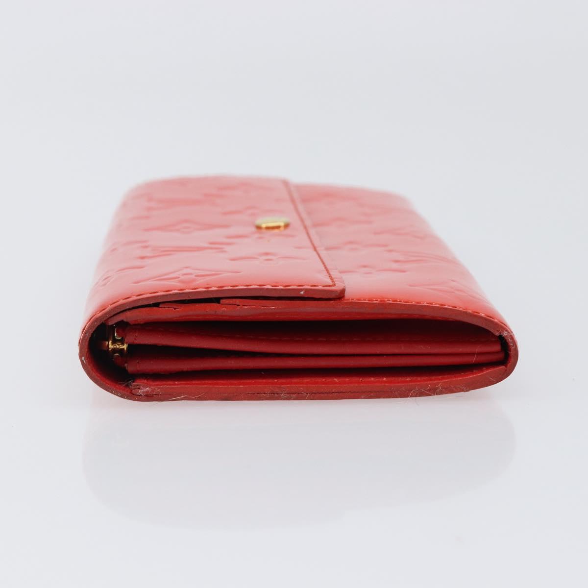 LOUIS VUITTON Vernis Portefeuille Sarah Wallet Orenge Sunset M93634 Auth 198315A