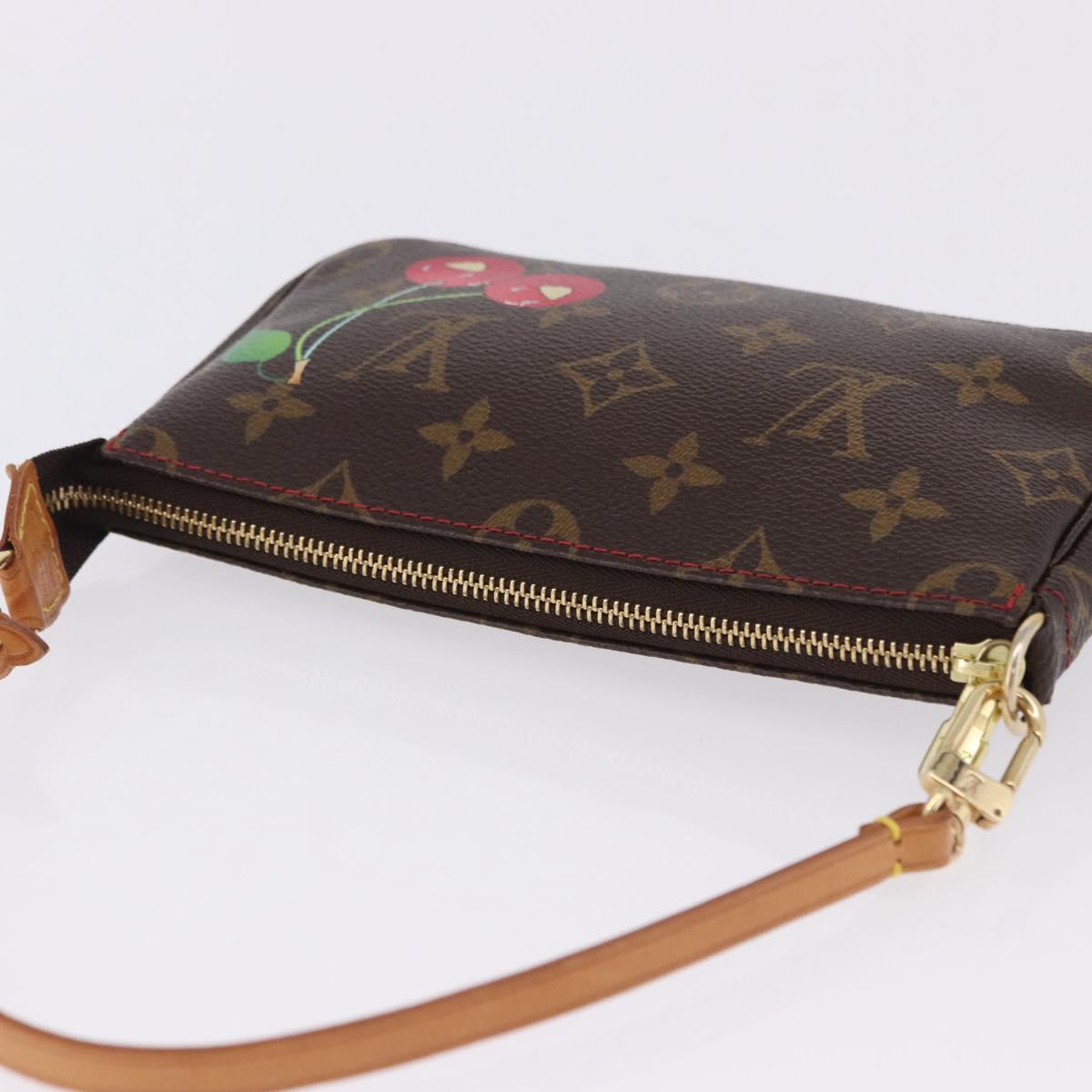 LOUIS VUITTON Monogram Cherry Mini Pochette Accessoires Pouch LV Auth 198316SAV
