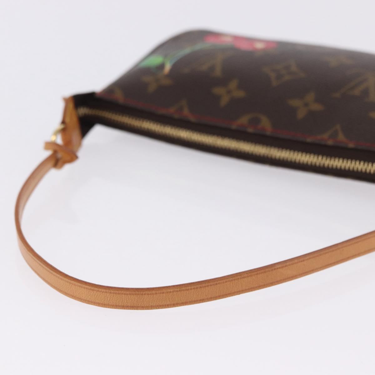 LOUIS VUITTON Monogram Cherry Mini Pochette Accessoires Pouch LV Auth 198316SAV