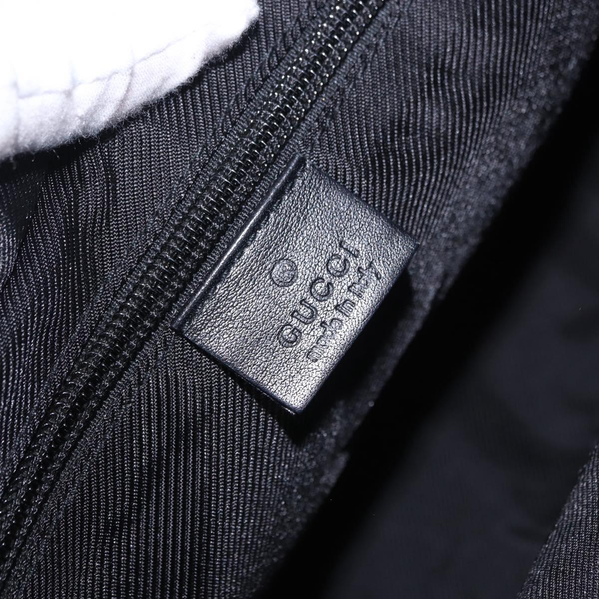 GUCCI GG Canvas Tote Bag Black Silver 28893 Auth 198333