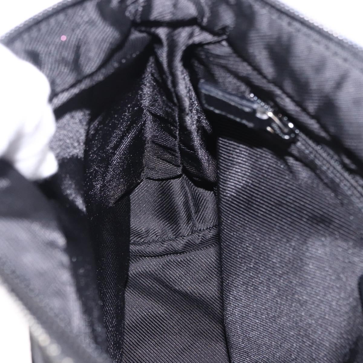 GUCCI GG Canvas Tote Bag Black Silver 28893 Auth 198333