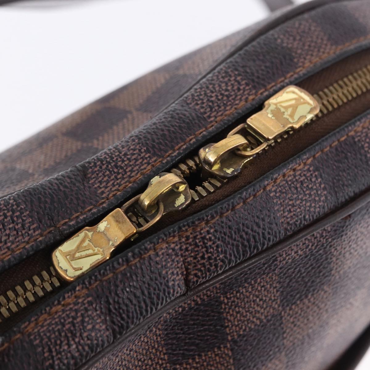 LOUIS VUITTON Damier Ebene Ipanema GM Shoulder Bag N51292 LV Auth 198334