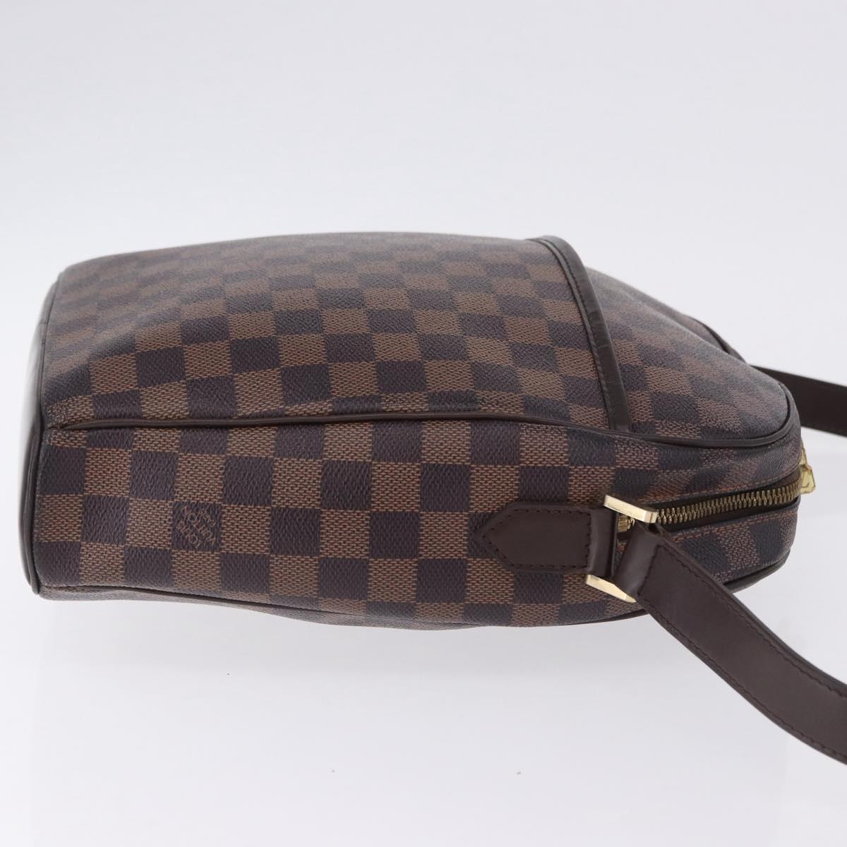 LOUIS VUITTON Damier Ebene Ipanema GM Shoulder Bag N51292 LV Auth 198334