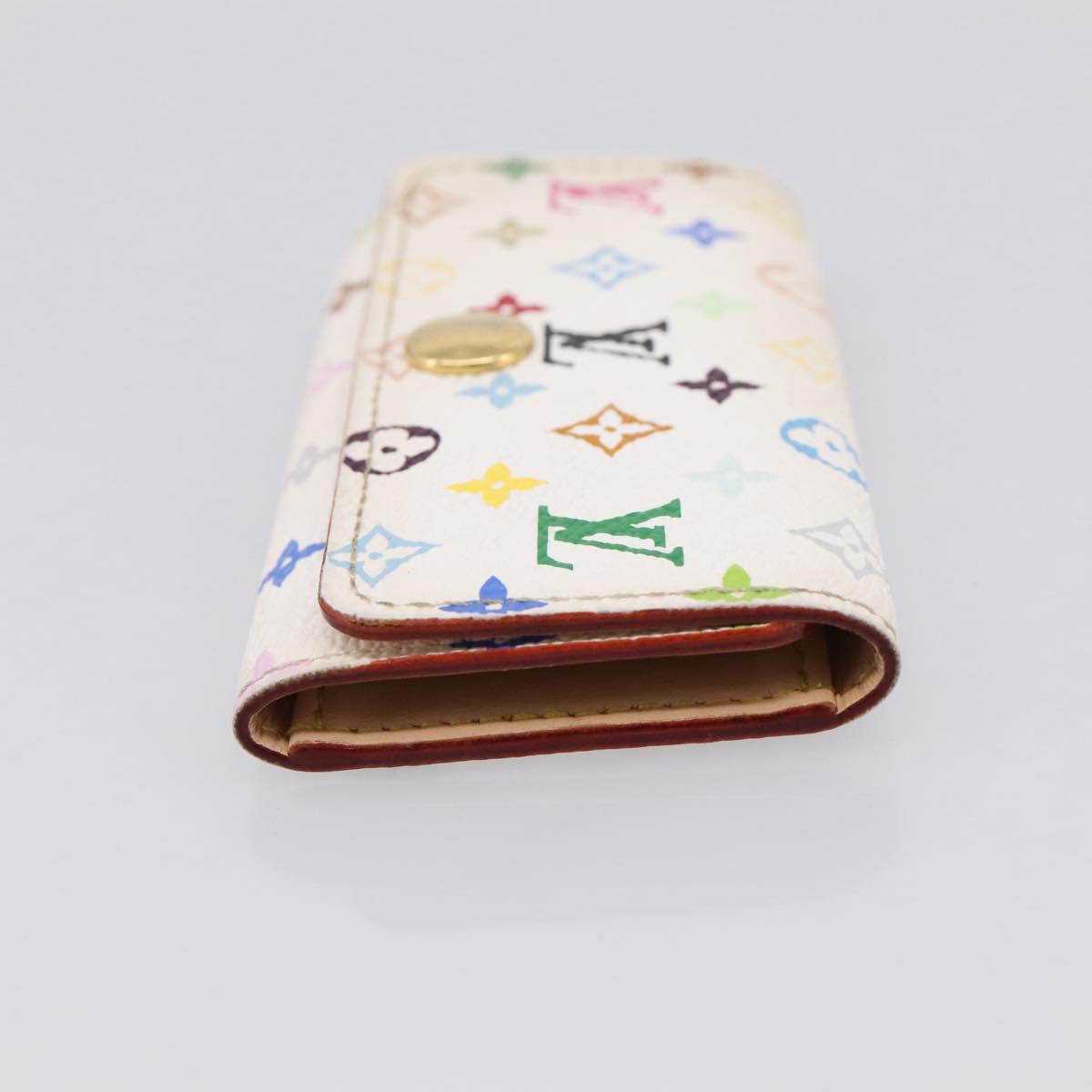 LOUIS VUITTON Monogram Multicolor Multicles 4 Key Case White M93731 Auth 198335
