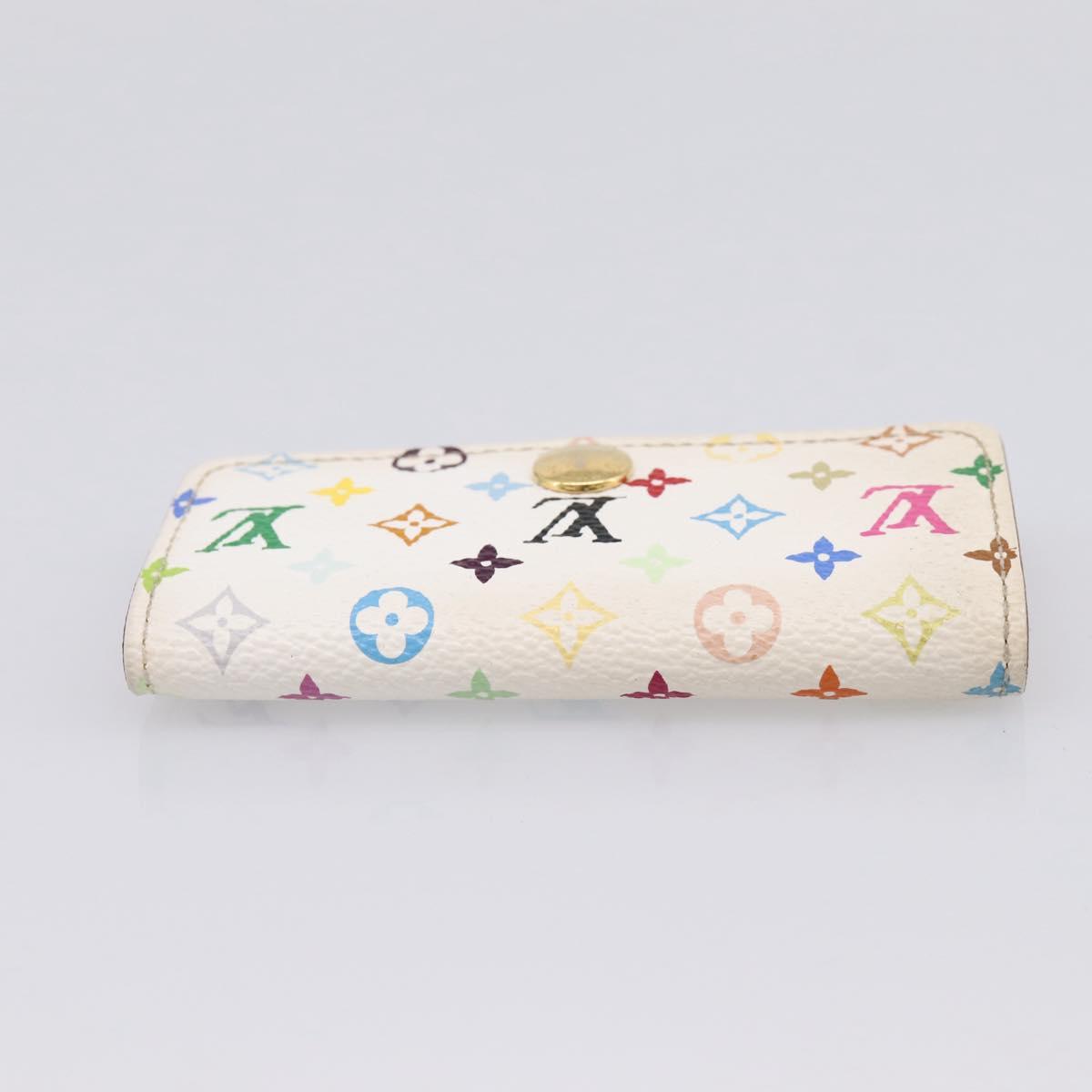 LOUIS VUITTON Monogram Multicolor Multicles 4 Key Case White M93731 Auth 198335