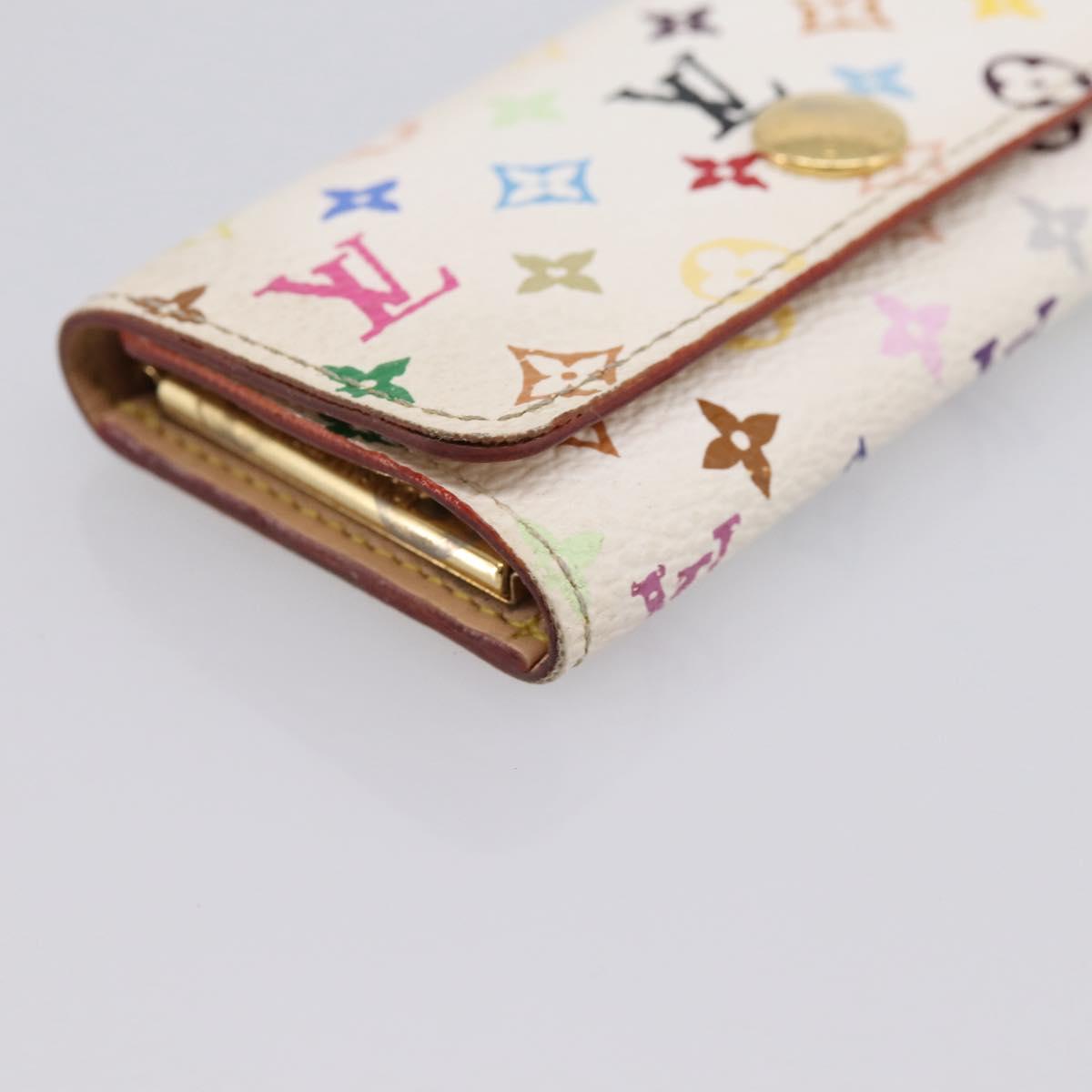 LOUIS VUITTON Monogram Multicolor Multicles 4 Key Case White M93731 Auth 198335
