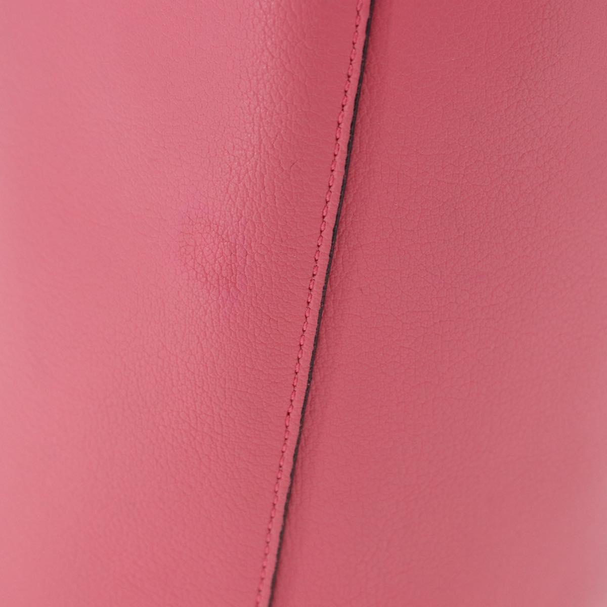 SAINT LAURENT Tote Bag Leather Pink Gold Tone 394195 Auth 198337V