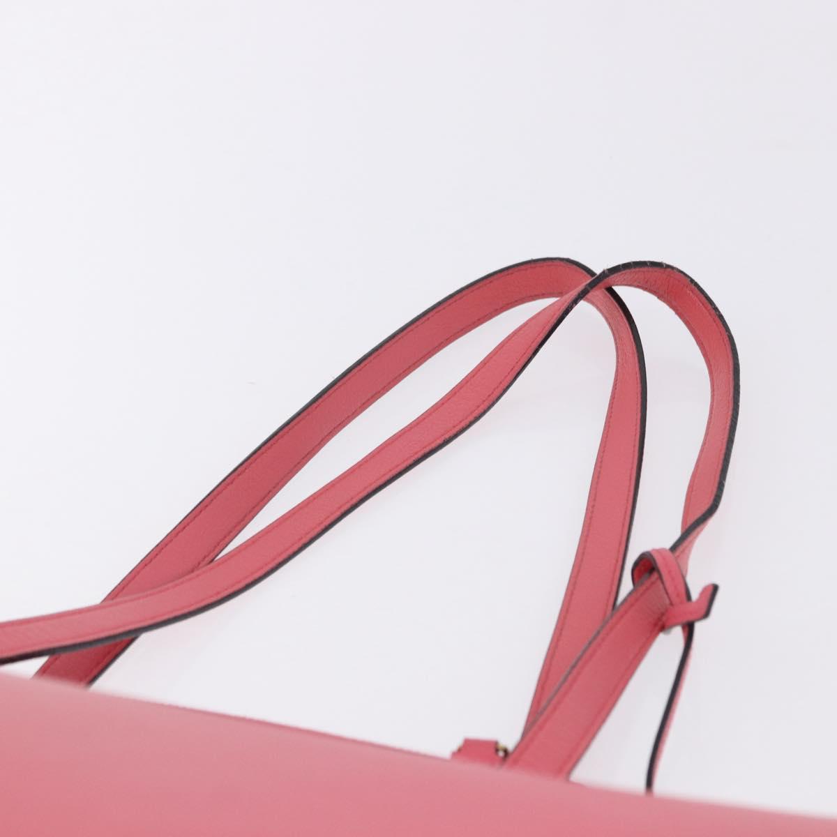 SAINT LAURENT Tote Bag Leather Pink Gold Tone 394195 Auth 198337V