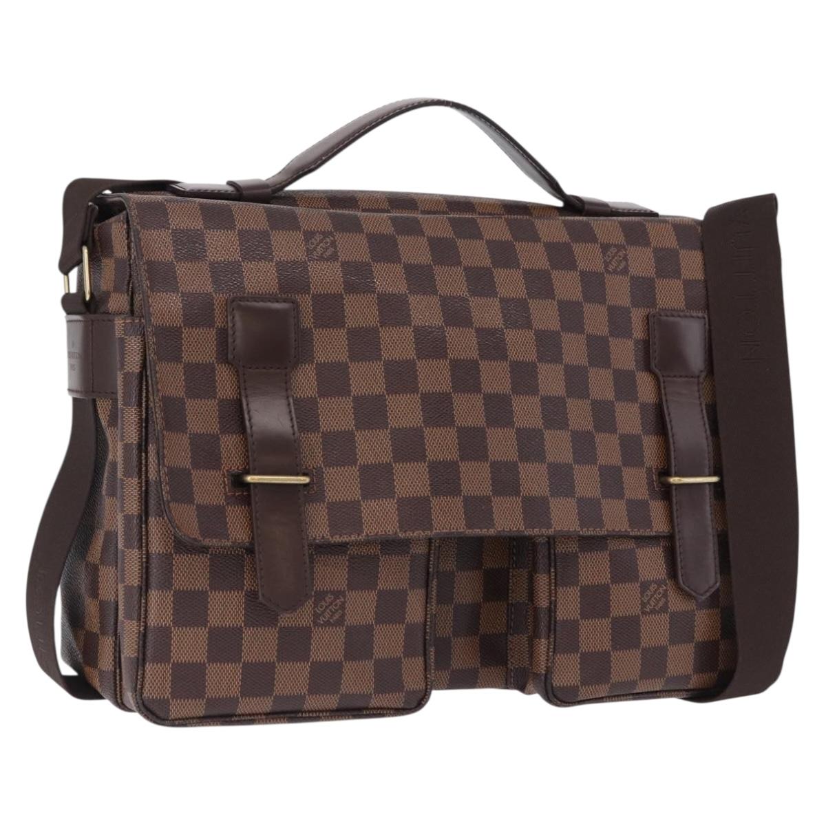 LOUIS VUITTON Damier Ebene Broadway Shoulder Bag N42270 LV Auth 198343