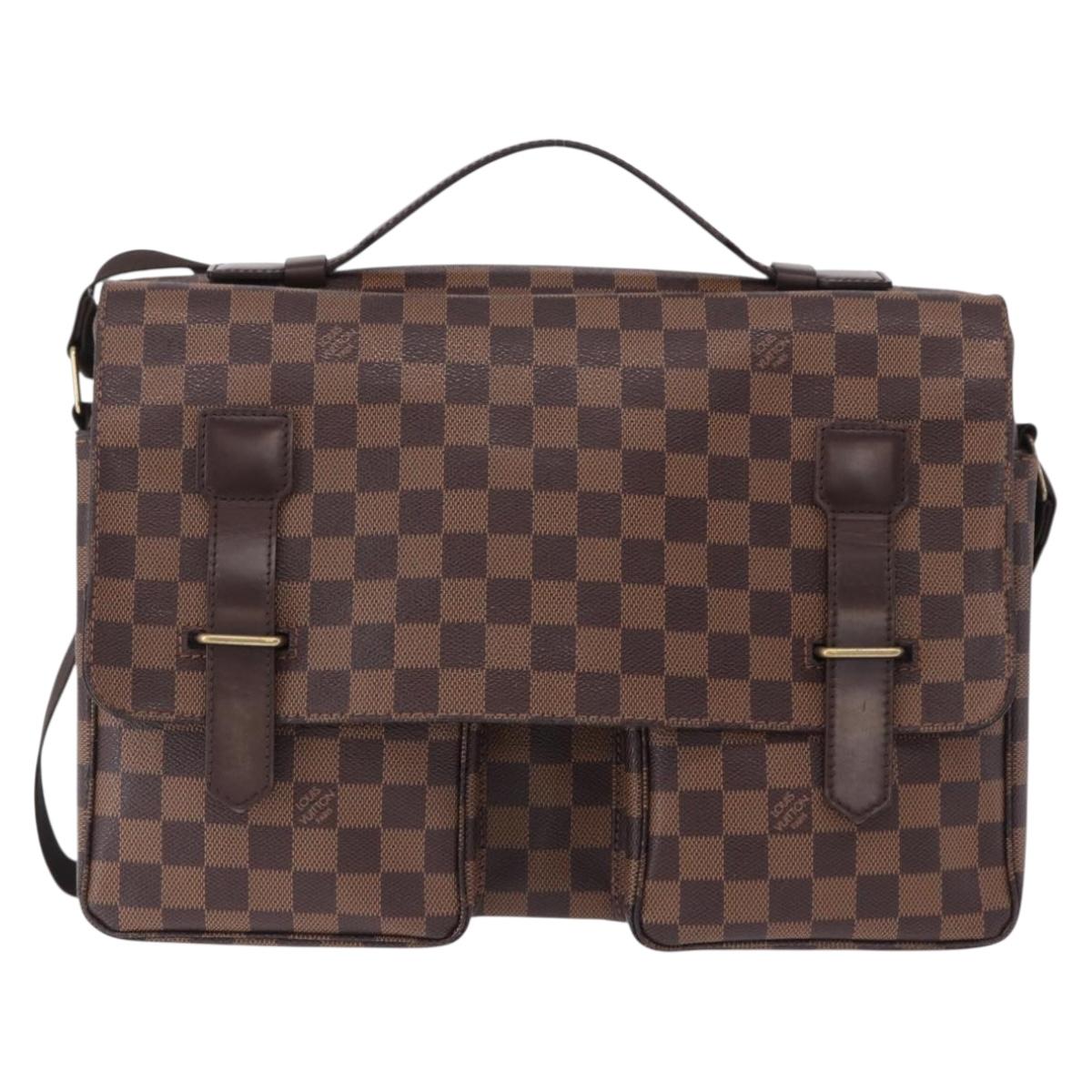 LOUIS VUITTON Damier Ebene Broadway Shoulder Bag N42270 LV Auth 198343