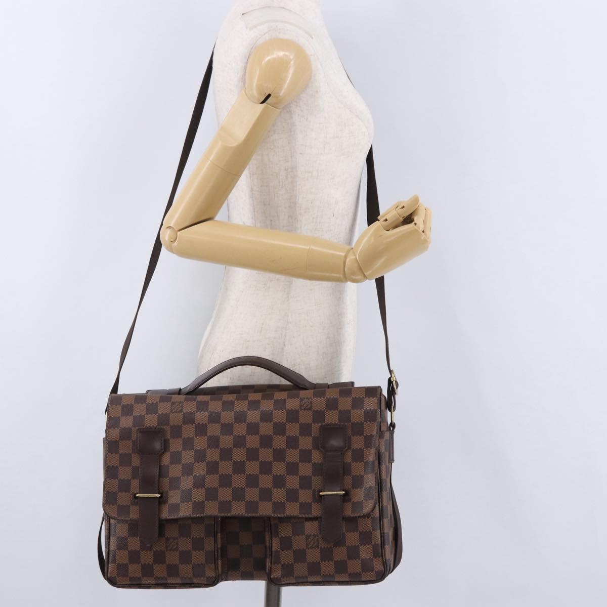 LOUIS VUITTON Damier Ebene Broadway Shoulder Bag N42270 LV Auth 198343