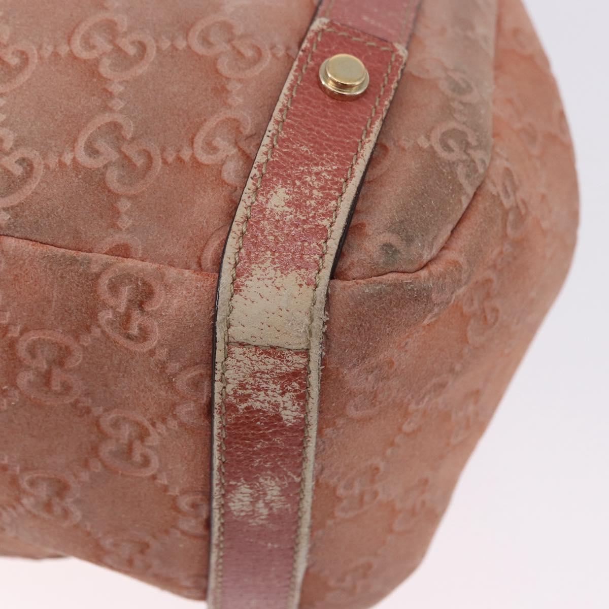 GUCCI GuccissimaGG Abby Sookie Tote Bag Suede Pink Gold Tone 130736 Auth 198365