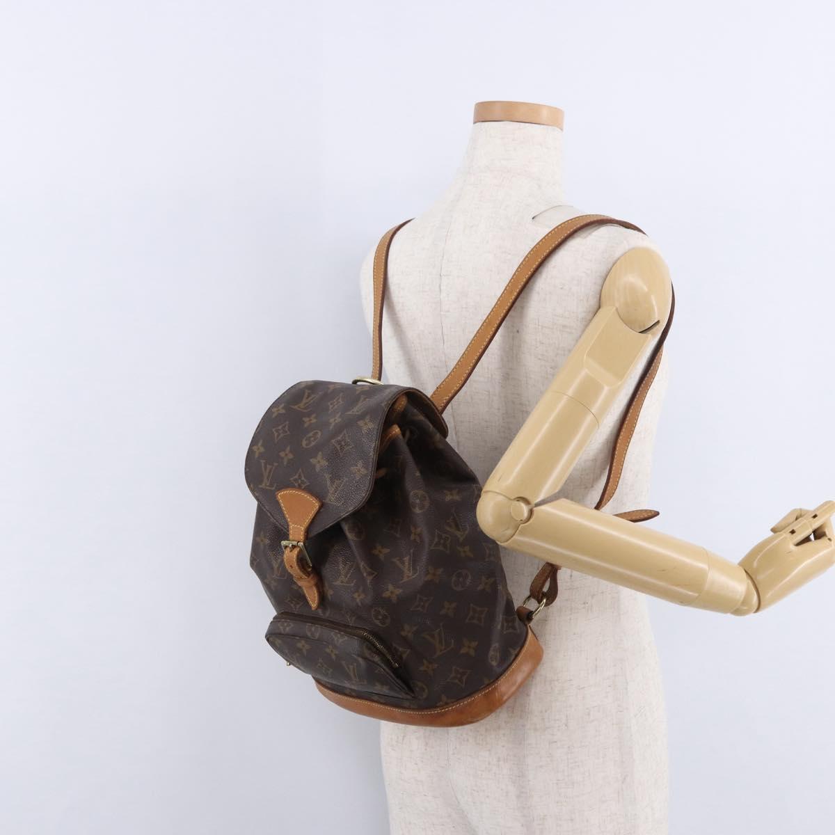 LOUIS VUITTON Monogram Montsouris MM Backpack M51136 LV Auth 198374