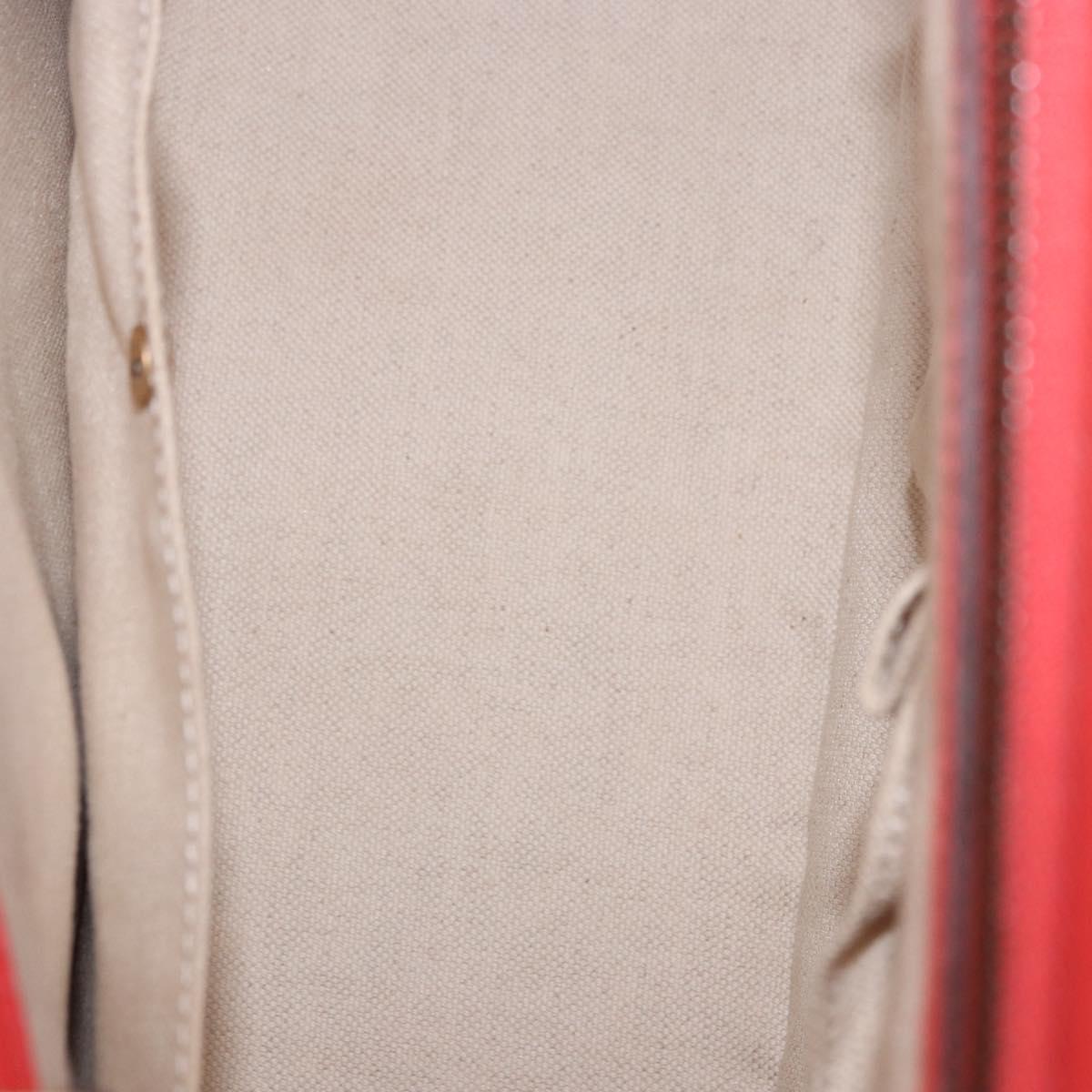 GUCCI Hand Bag Leather 2way Red Gold 319795 Auth 198375V