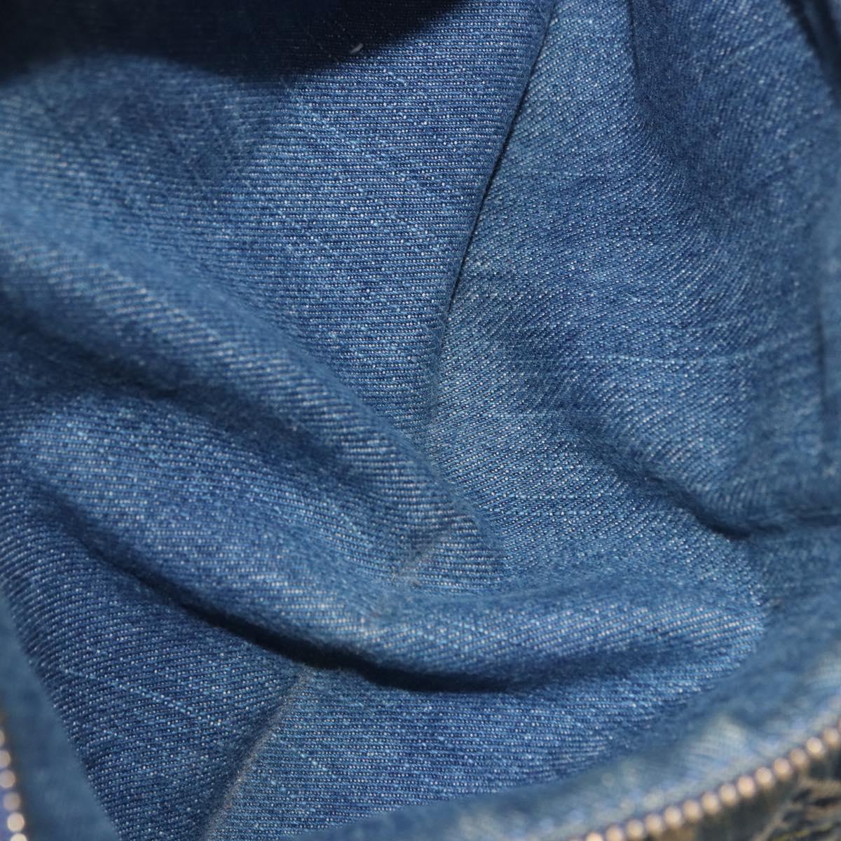 LOUIS VUITTON Monogram Denim Buggy PM Shoulder Bag Blue M95049 LV Auth 198378V